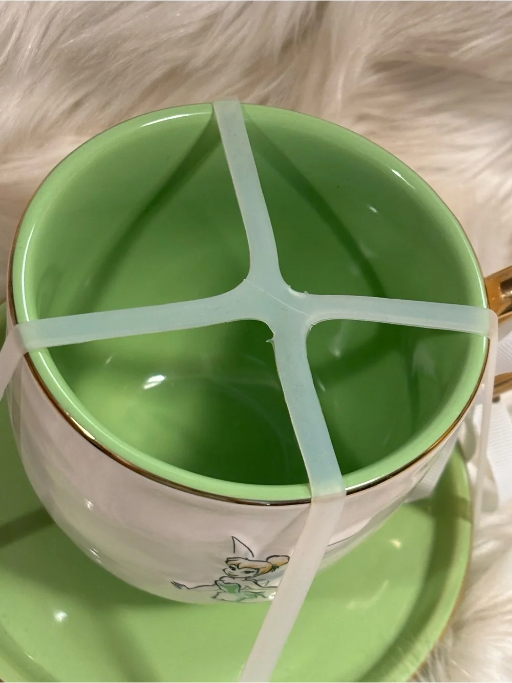 Rae Dunn New Disney Tinker Bell Tinkerbell Extra Large Cup and Saucer